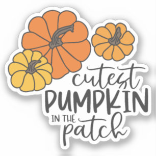 Herbst Aufkleber Cutest Pumpkin In The Patch