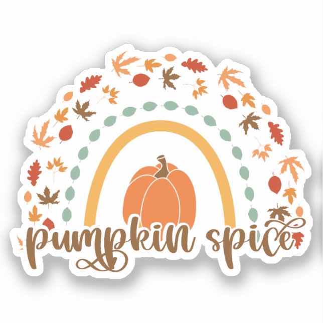 Herbst Aufkleber Pumpkin Spice (Vorderseite)