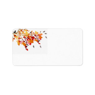 Herbst Avery Aufkleber Adressaufkleber