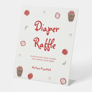 Herbst-Baby-Apfel-Baby-Shower-Windel-Raffle Sockelschild