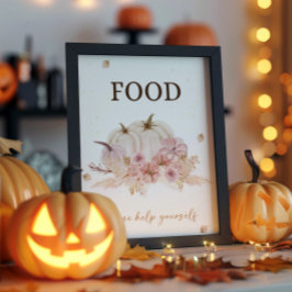 Herbst Baby Dusche Food-Zeichen Poster