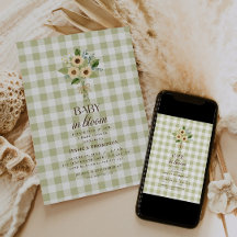 Herbst-Baby in Bloom Gingham Sonnenblume Baby Show