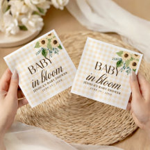 Herbst-Baby in Bloom Gingham-Sonnenblumen-Geschenk