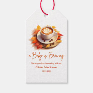 Herbst Baby ist auf dem Weg Baby Shower Danke Geschenkanhänger