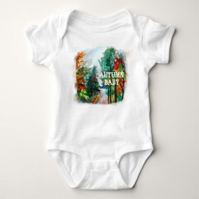 Herbst Baby Jersey Bodysuit Strampler (Vorderseite)