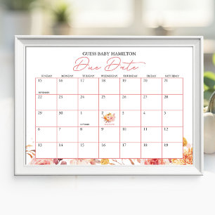 Herbst-Baby-Party Termin-Kalender Poster