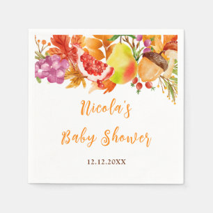 Herbst-Baby-Party zur Erntezeit Serviette