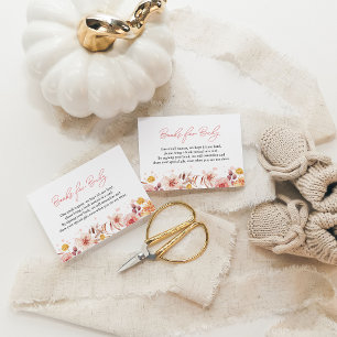 Herbst-Baby-Shower-Bücher für Baby-Beilagekarte Begleitkarte