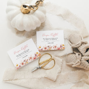 Herbst-Baby-Shower-Windel-Raffel Begleitkarte