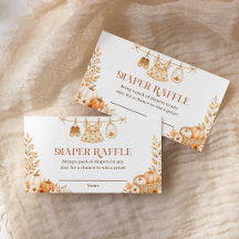 Herbst Baby Shower Windel-Raffle für kleines Kürbi