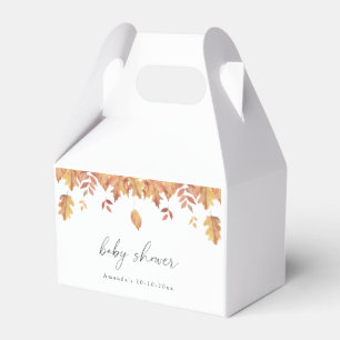 Herbst-Babyshower mit fallenden Blättern Geschenkschachtel