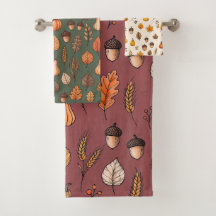 Herbst-Badezimmer-Handtuch-Set