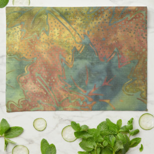 Herbst-Batik Geschirrtuch