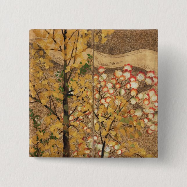 Herbst-Baum Button (Vorderseite)