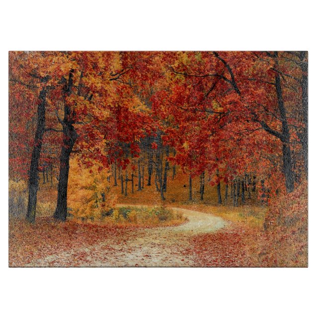 Herbst-Baum-Glasschneiden-Brett Schneidebrett (Vorderseite)