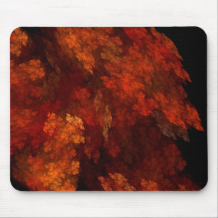 Herbst-Baum im Feuerschein Mousepad