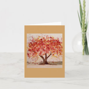Herbst-Baum-Mitteilungskarten Karte