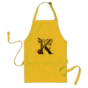 Herbst-Baum-Monogramm K Schürze