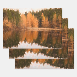 Herbst Bäume Der Mensch und die Weintrauben Geschenkpapier Set