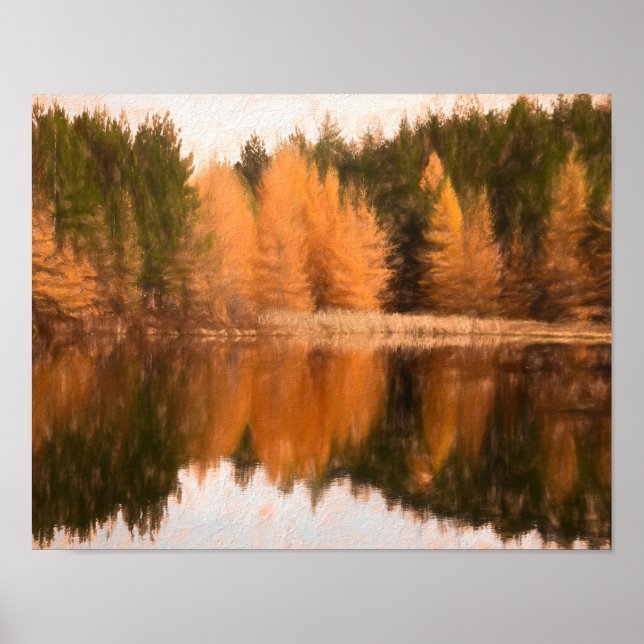 Herbst Bäume Der Mensch und die Weintrauben Poster (Vorne)