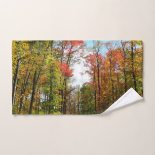 Herbst Bäume und Blue Sky Herbst Natur Fotografie Handtuch