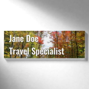 Herbst Bäume und Blue Sky Herbst Natur Fotografie Namenschild
