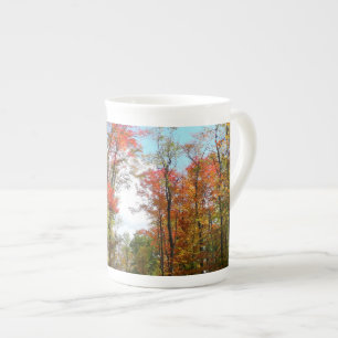 Herbst Bäume und Blue Sky Herbst Natur Fotografie Prozellantasse