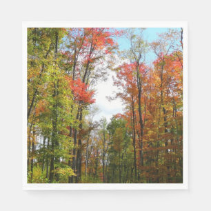 Herbst Bäume und Blue Sky Herbst Natur Fotografie Serviette