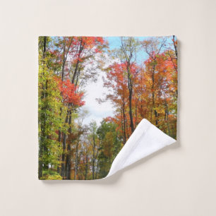 Herbst Bäume und Blue Sky Herbst Natur Fotografie Waschlappen