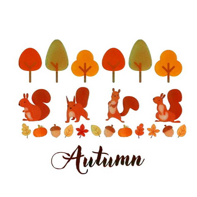 Herbst Bäume und Eichhörnchen T-Shirt (Von Creator hochgeladen)