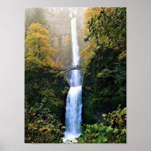 Herbst bei Multnomah Falls, OR Poster