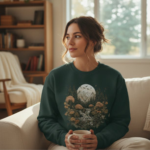 Herbst Berg Wasserfall Wald Natur Szene Sweatshirt