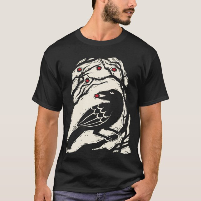 Herbst Berries Bird Print Essential T-Shirt (Vorderseite)