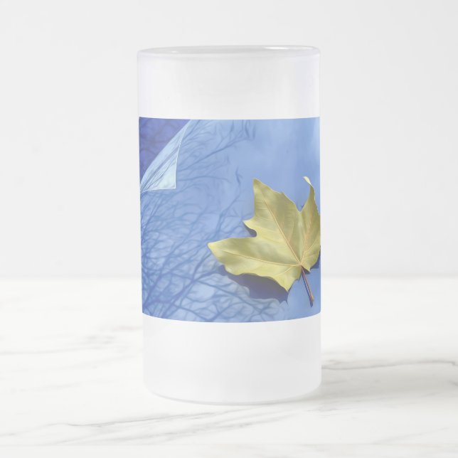 Herbst bis Winter Mattglas Bierglas (Mittel)