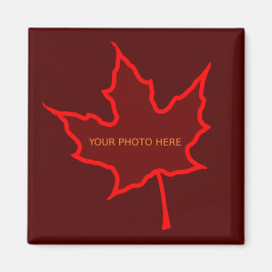 Herbst-Blatt-Foto-Schablone Magnet