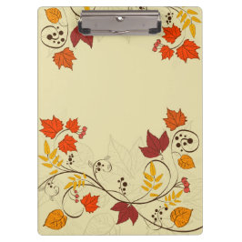 Herbst-Blatt-Reben mit kundengerechtem Text Klemmbrett