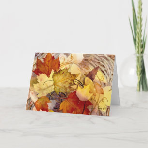 Herbst-Blätter auf Wreath-Gruß-Karte Feiertagskarte