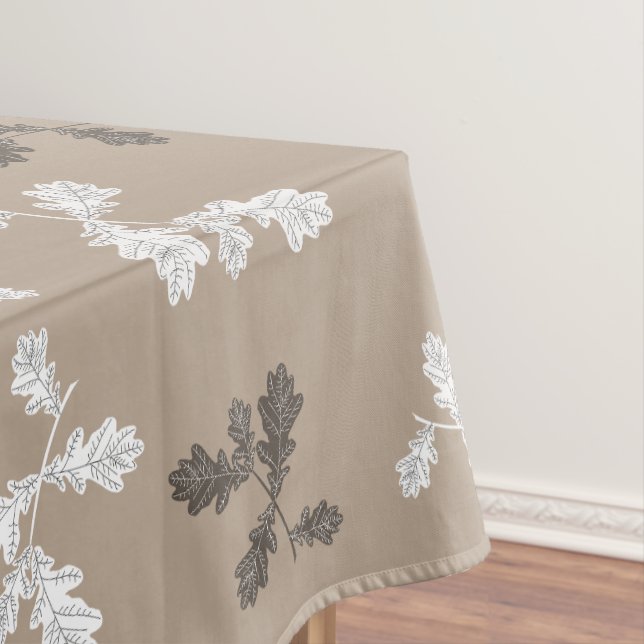 Herbst-Blätter Blätter Brawn Taupe Muster Tischdecke (Beispiel)