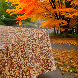 Herbst Blätter Brauner Gelbfall Einfach Tischdecke