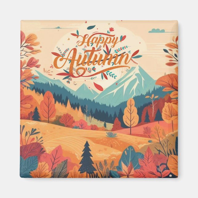 Herbst/Blätter/bunt Magnet (Vorne)