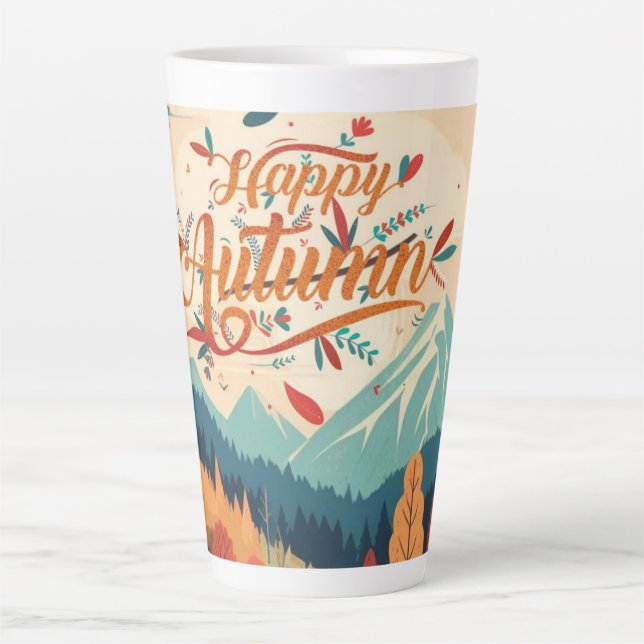 Herbst/Blätter/bunt Milchtasse (Vorderseite)