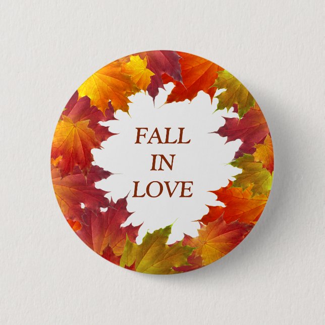 Herbst-Blätter Button (Vorderseite)