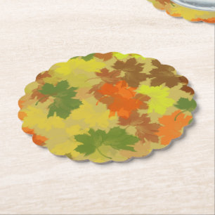 Herbst Blätter Erntedankfest Untersetzer