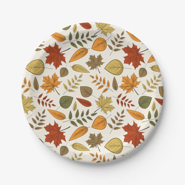 Herbst Blätter Herbst Blätter Erntedank Party Pappteller (Vorderseite)