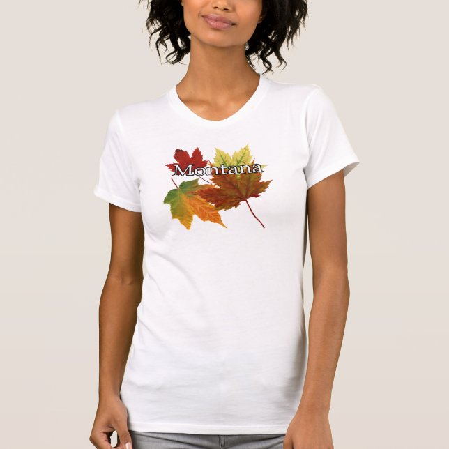 HERBST-BLÄTTER IN MONTANA T-Shirt (Vorderseite)