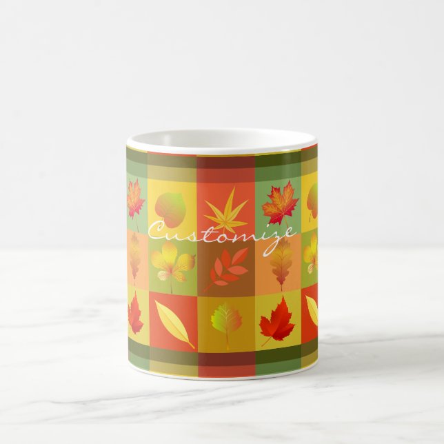 Herbst-Blätter lassen Thunder_Cove Kaffeetasse (Mittel)