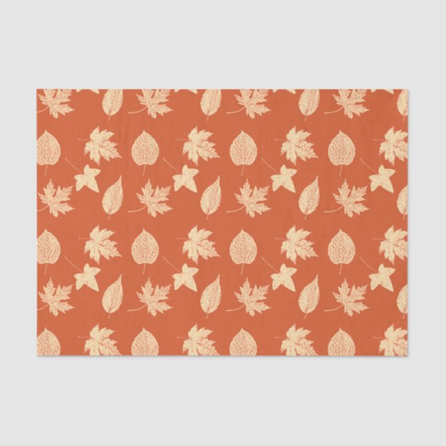 Herbst-Blätter - Mandarine Seidenpapier (Vorderseite)