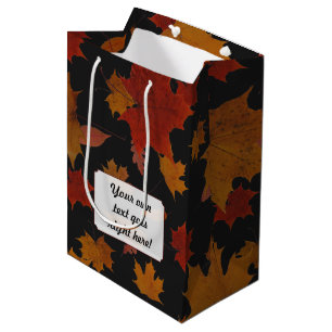 Herbst-Blätter mit kundenspezifischer Farbe und Mittlere Geschenktüte