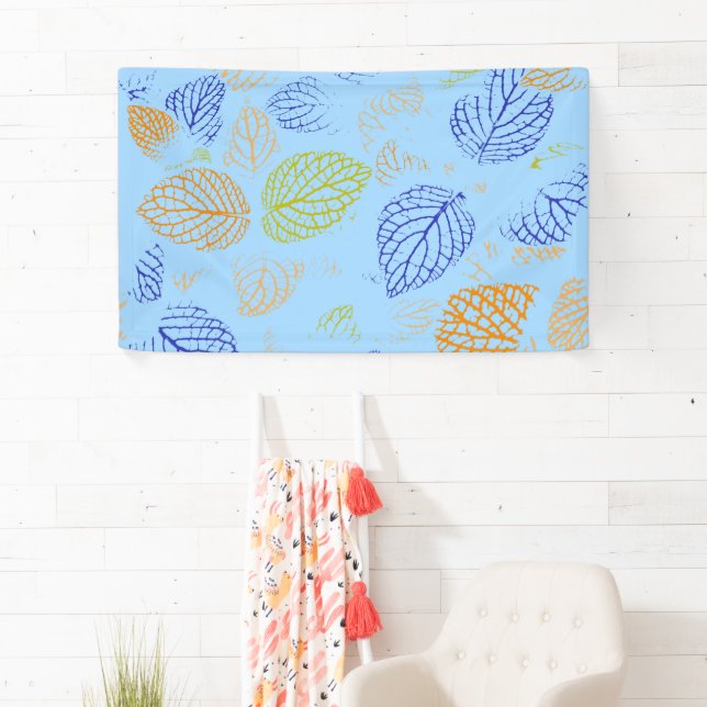 Herbst, Blätter Muster 3 Banner (Insitu)