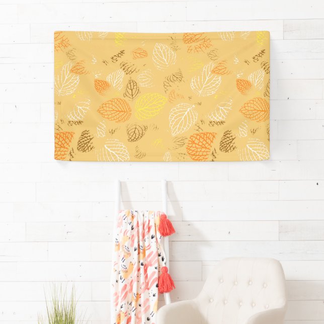 Herbst, Blätter Muster 4 Banner (Insitu)